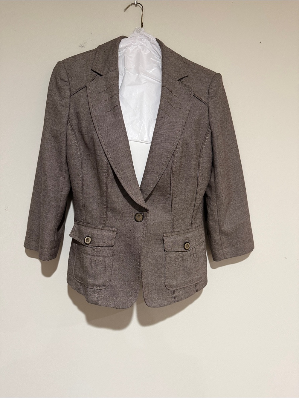 White House Black Market Taupe Brown Tailored Blazer